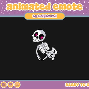 Geanimeerde emote | skelet-emote | twerk-emote | twitch-emotie