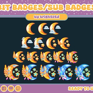 Twitch sub badge | moon sub badges | moon badges | moon collection