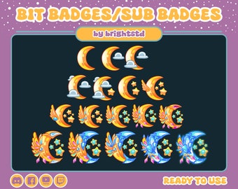 Twitch sub badge | moon sub badges | moon badges | moon collection