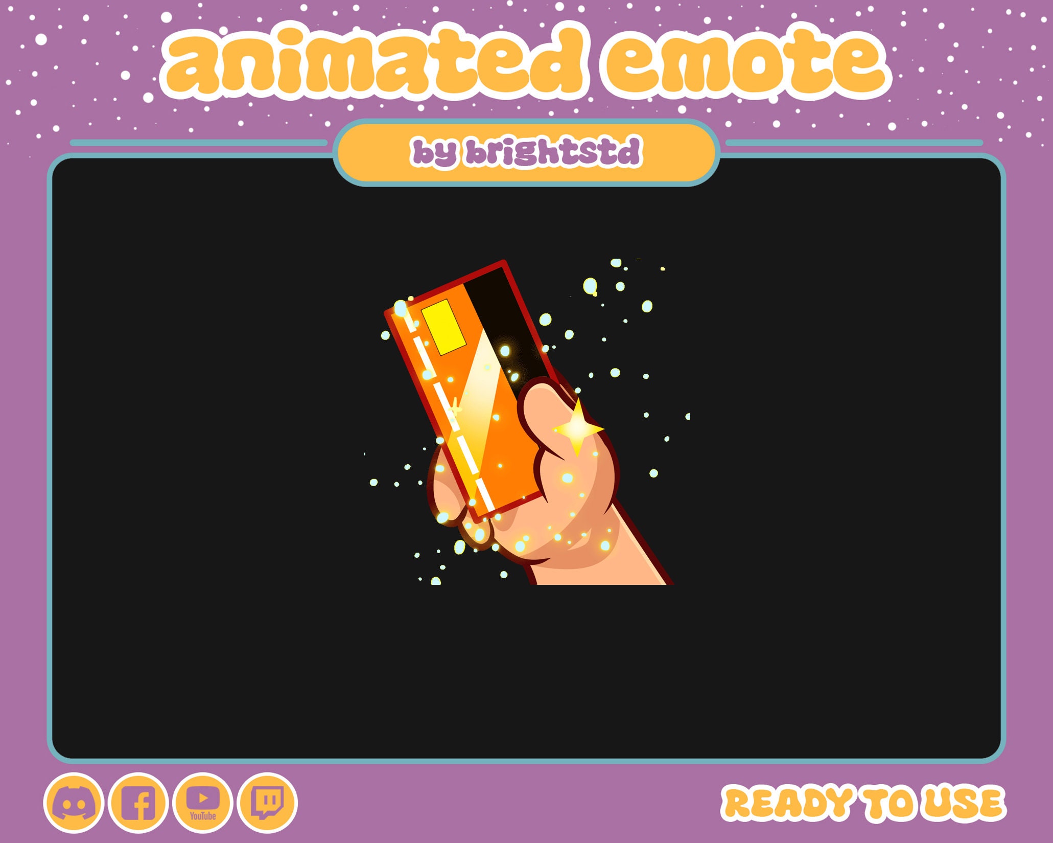 animated emote | magic hand emote | donation emote | card emote | for streaming