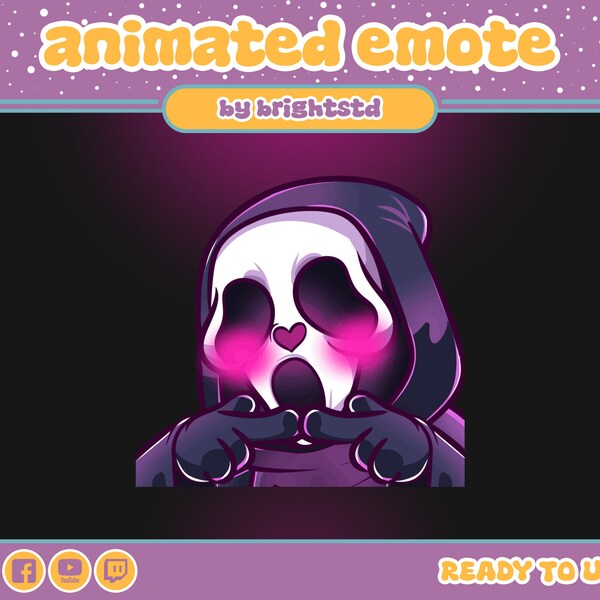 Animated emote | ghostface animated emote | shy emote | ghostface emote | horror emote | stream and discord