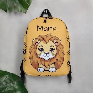 Roar in Fun - Löwe-Rucksack für Kinder, personalisierbare und mutige Kindertasche