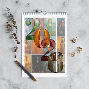 2026 Seasonal Goddesses Calendar | Printable Fantasy Art Calendar | A Year of Enchanting Goddesses