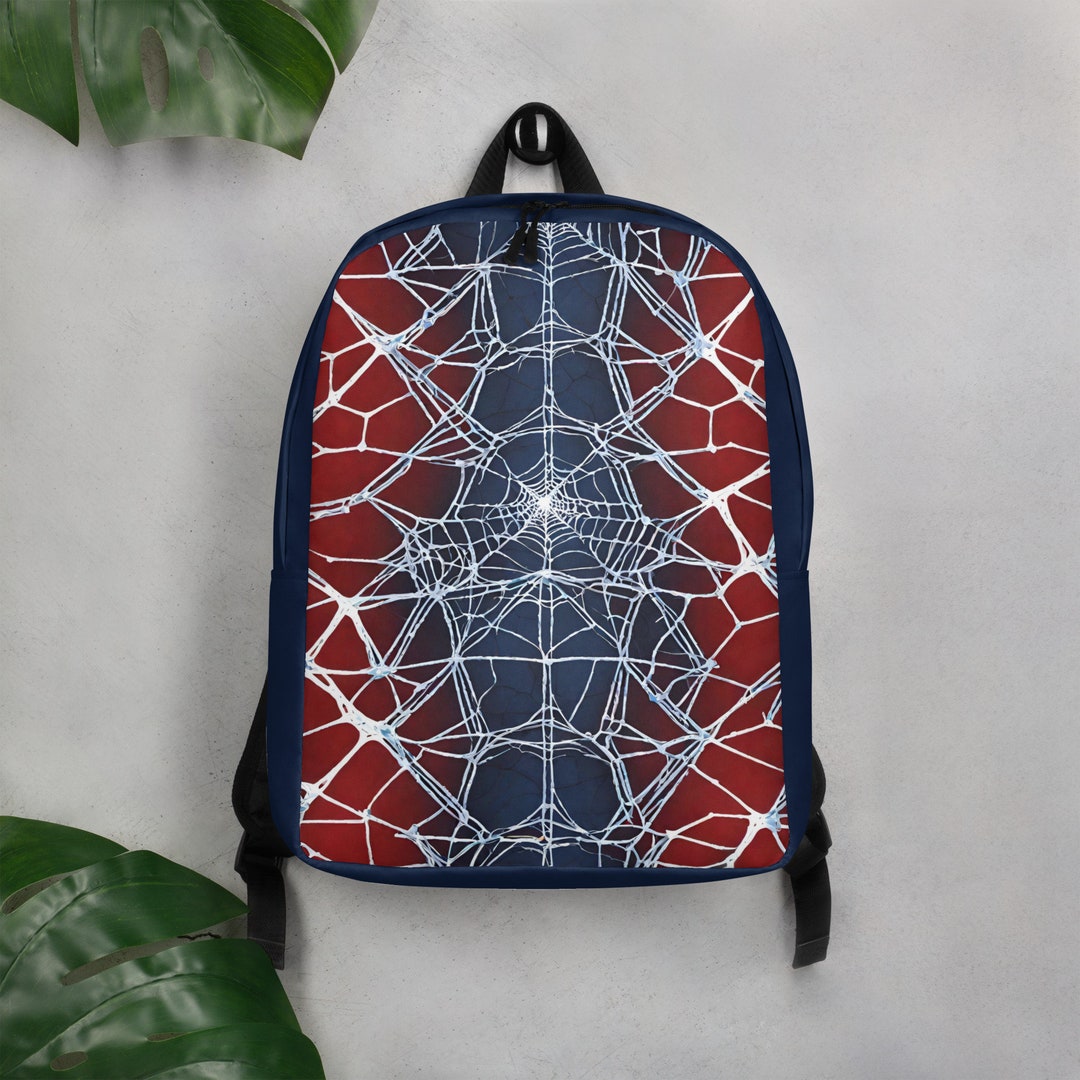 Spider Web Kids Backpack: Red and Blue Rucksack - Etsy