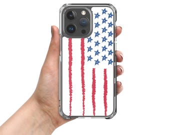 Patriotic iPhone Case - Stylish American Flag Design - Durable & Protective Cover