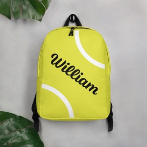 Personalisierter Tennisball-Design-Rucksack mit individuellem Namen