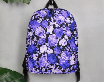 BNWOT SAKROOTS Floral Blue Backpack 5 OUTER PKTS ADJ. STRAPS (REG. SIZE) 15X13X5 Amazon.com: Sakroots Women main image 3
