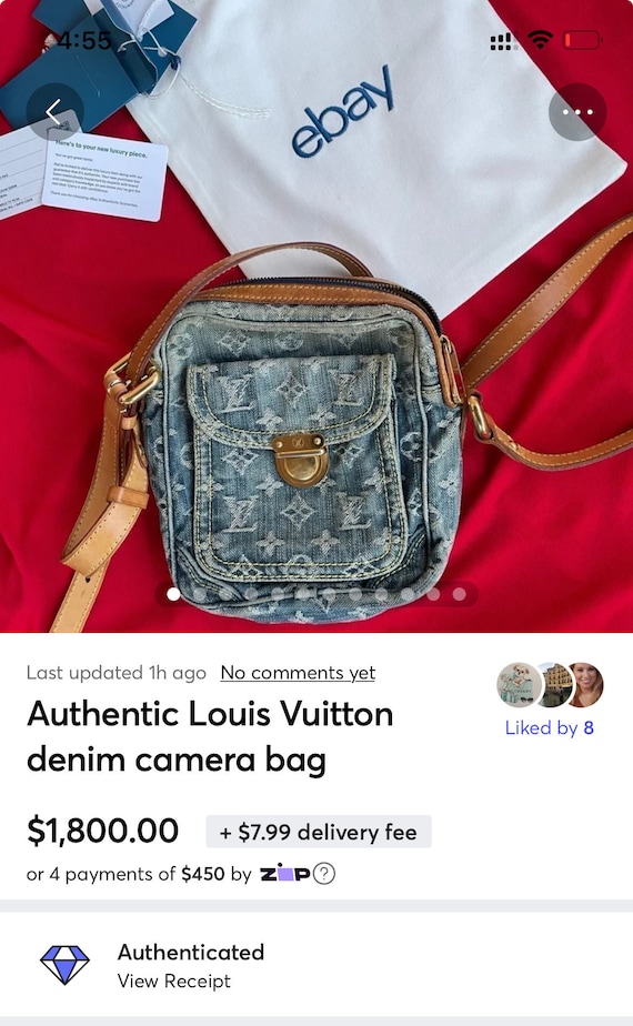 Authentic denim Louis Vuitton iconic “camera bag”