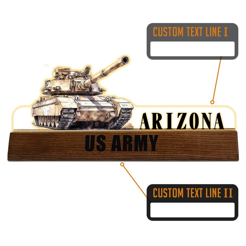 Custom US Army Office Name Plate Army Military Desk Etsy