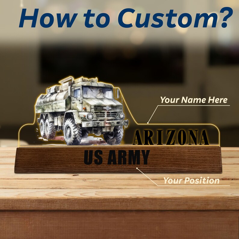 Custom US Army Office Name Plate Army Military Desk Etsy