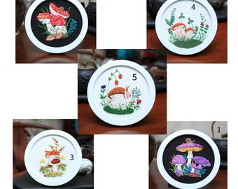 Embroidery kits for mushroom lovers