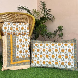 Indische Handblock Gedruckt Quilt Tagesdecke, Gedruckt Queen Tröster, Weiche Sommer Decke, All Season Quilt