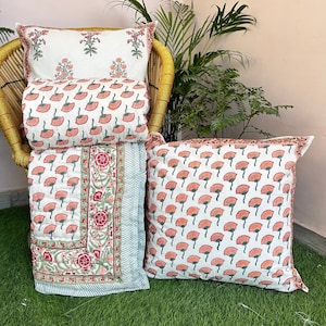 Anokhi Indian Jaipuri Block Print Quilt Printed Reversible Razai Cotton Handmade Floral Quilt, Jaipuri razai, Bedspread Comforter, Quilt