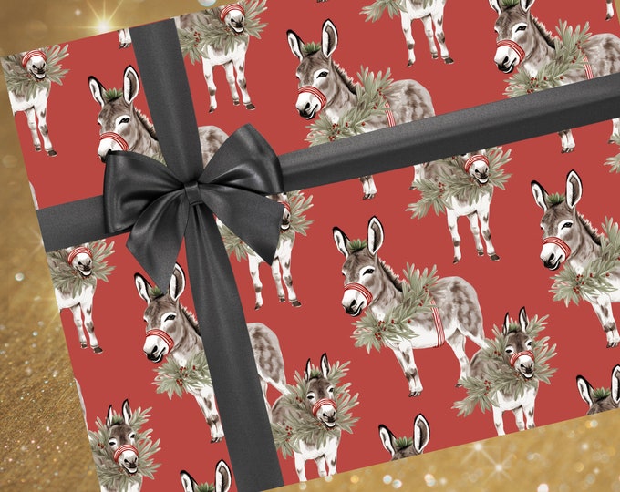 Personalised Felt Donkey Christmas Tree Decoration Personalized