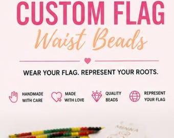 Country Flag Jewellery | Personalised Heritage Waist Beads, Bracelets, Anklets, Chokers, Earrings