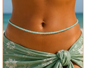 Green Pearl Waist Bead | Handmade Jewellery
