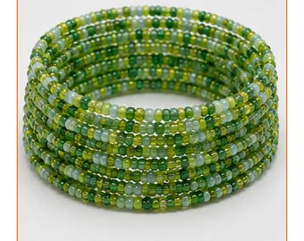 Handmade Classic Waist Bead, Green Beaded Belly Chain, African Waist Beads for Women, Body Jewellery, Self Love Gift, Body Positivity