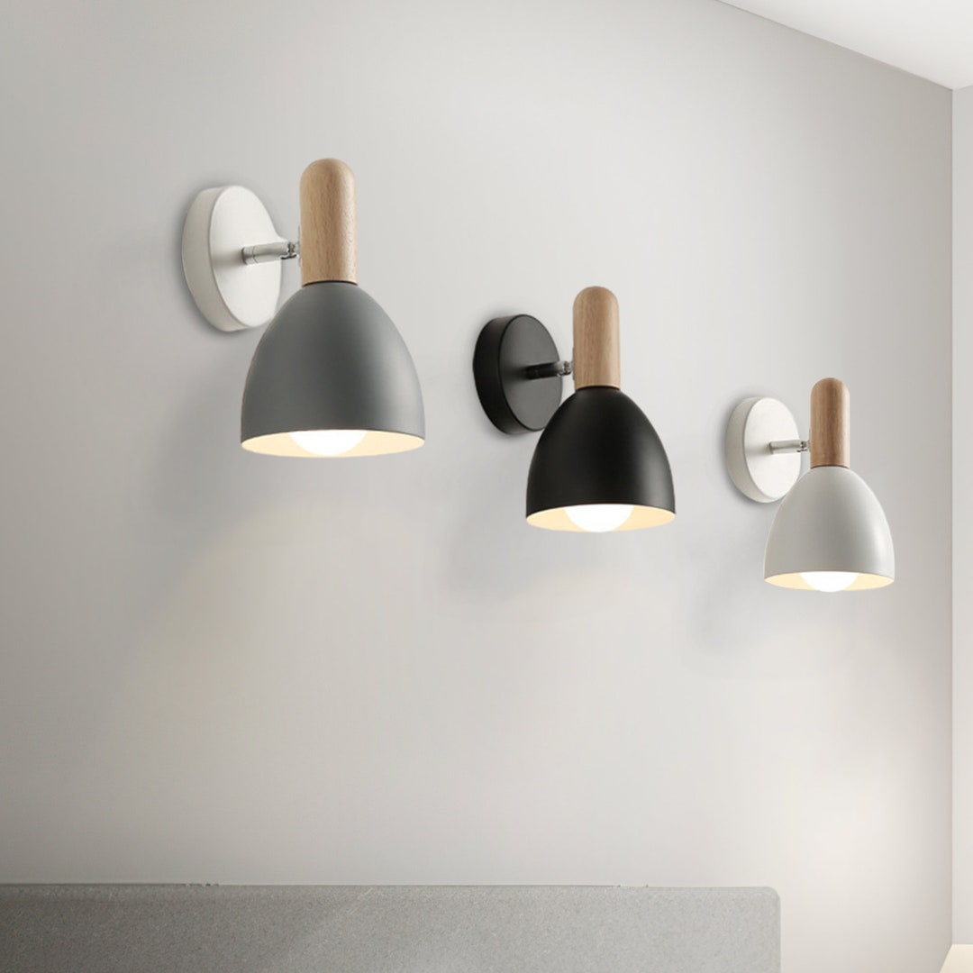 Colorful Wooden Wall Light-rotatable Modern Wall Lamp-kitchen - Etsy