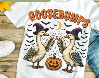 Piel de gallina, Halloween, Otoño, Lindo, Divertido, Ganso, Niño, Película de brujas retro PNG, Brujas PNG, Personaje de Halloween H132
