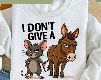 Me importa un comino el sarcasmo, burro gracioso PNG, camiseta sarcástica, diseño de camisetas divertidas de tendencia, descarga digital, clipart de sublimación S117