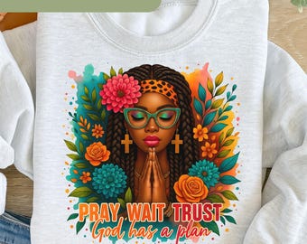 Christian Black Woman Png, Religious Black Woman, Black Girl, Jesus, Afro Girl, Pray Png, Christian Quotes Png, Sublimation Design R103