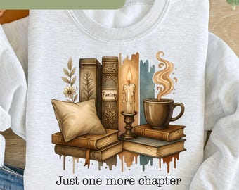 Book Lover, png, nog maar één hoofdstuk, leesgrage cadeau (digitale download)