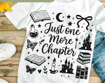 Just one More Chapter png Book Club png, Books and coffee tee, Book Lover png, Bookworm Bookish png, herfstlezen HO105