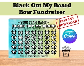 Plantilla para recaudar fondos Black Out My Board Bow *DESCARGA INSTANTE*
