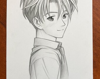 Manga Art Pencil Drawing: Original Graphite Illustration