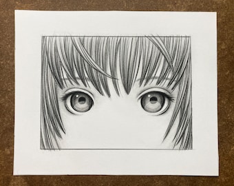 Murata Eyes: Original Manga Art Graphite Illustration