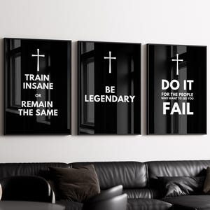 Minimalist Motivational Quote Poster Set: Black & White Typography (Digital Download)