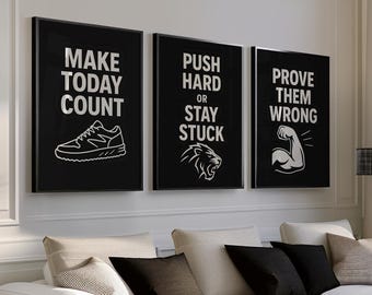 Motivational Wall Art | KAWS Poster, Hypebeast Decor, Masculine Wall Art | Modern Motivational Poster for Office, Bedroom, Home Decor MPSO3