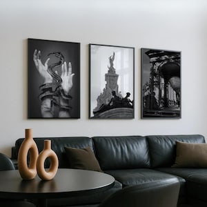 Black & White Luxury Fashion Poster Set of 3 | Luxury Fashion Prints, Designer Wall Art, Hypebeast Decor, Masculine Wall Art