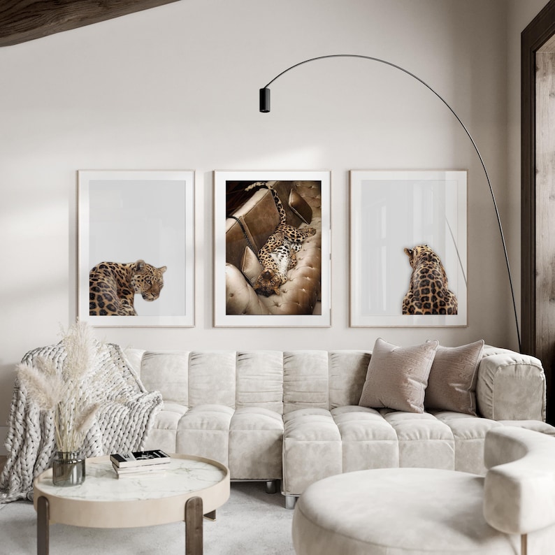 3 Piece Cheetah Wall Art | Cheetah Poster | Dopamine Decor | Black and White Luxury Fashion Poster | Hypebeast Decor CPS1 image 20