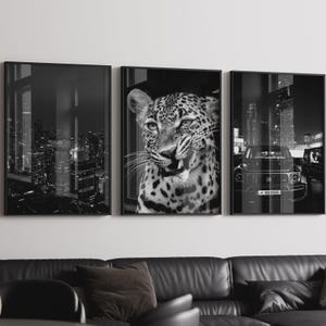 Black & White Fashion Poster Set: Luxury Designer Wall Art (Digital Download)