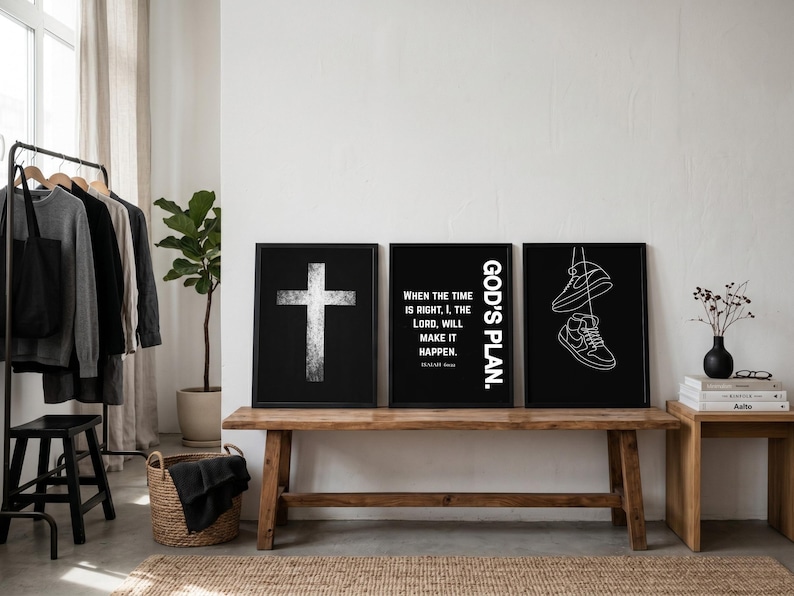 Modern kristen konst, svartvitt kristet konstverk, Jesusposter, Den sista måltiden | Hypebeast-dekor, maskulin väggkonst, CM01P bild 7
