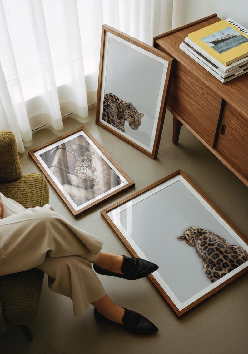 3 Piece Cheetah Wall Art | Cheetah Poster | Dopamine Decor | Black and White Luxury Fashion Poster | Hypebeast Decor CPS1 image 17