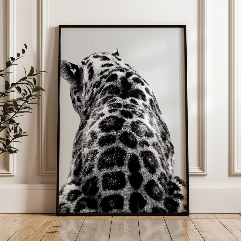 3 Piece Cheetah Wall Art | Cheetah Poster | Dopamine Decor | Black and White Luxury Fashion Poster | Hypebeast Decor, 8 Ball Print CPS1 image 8