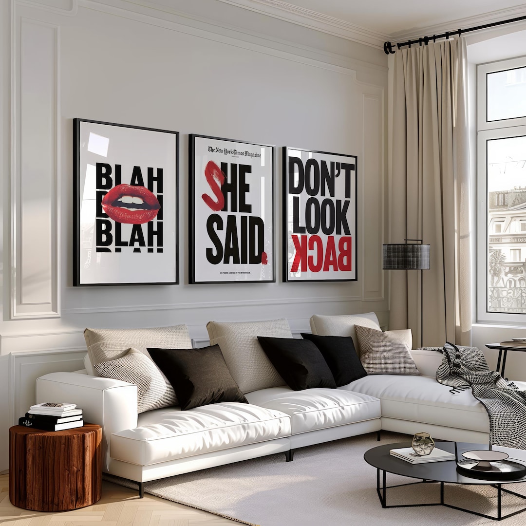 red-typography-wall-art-set-preppy-room-decor-aesthetic-red-lips-wall