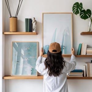 3 Piece Surfing Poster Set: Beachy Surfboard Wall Art (Digital Download) image 14