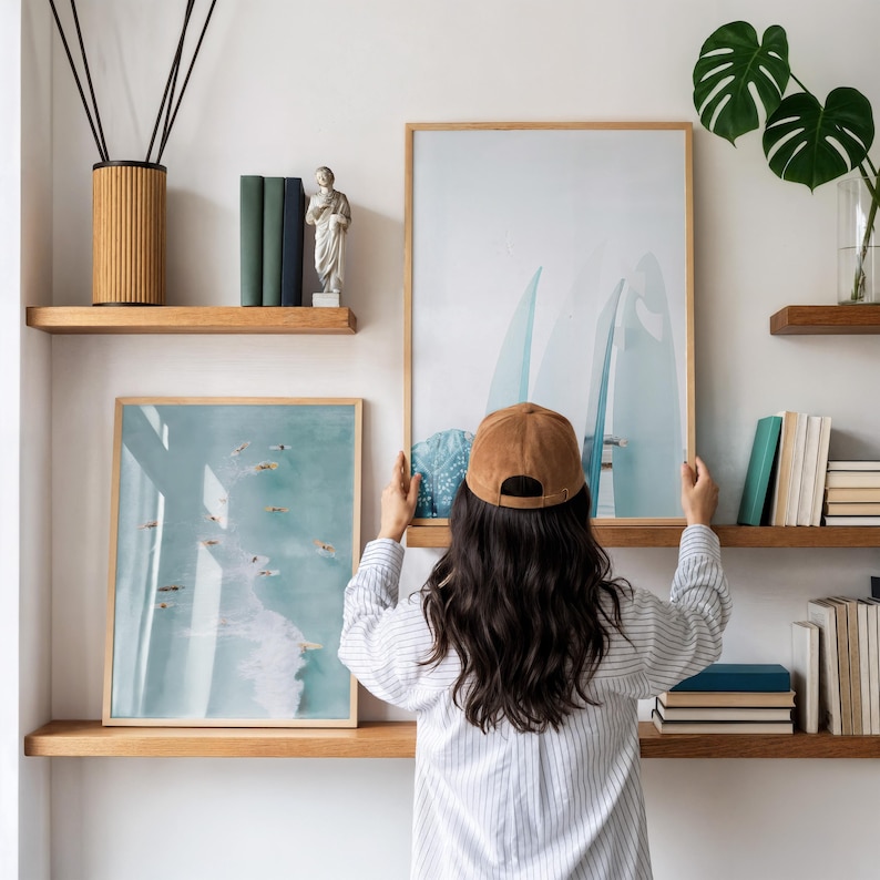 3 Piece Surfing Poster Set: Beachy Surfboard Wall Art (Digital Download) image 14