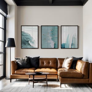 3 Piece Surfing Poster Set: Beachy Surfboard Wall Art (Digital Download) image 16