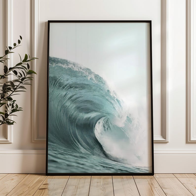 3 Piece Surfing Poster Set: Beachy Surfboard Wall Art (Digital Download) image 11