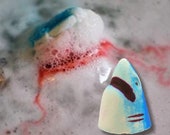 Shark Attack Bath Bomb Blood Effect Jaws Bathbomb Fizzer fun Gift Kids Boys Girls Handmade Boy Gift Man Vegan Present Idea UK