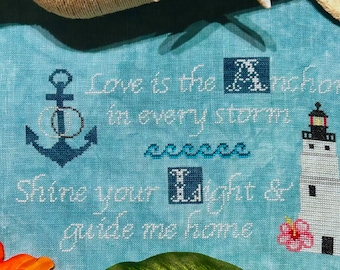 Anchored in Love PDF Cross Stitch Pattern