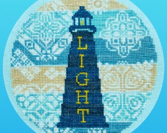 Lighthouse Quaker PDF Cross Stitch Pattern