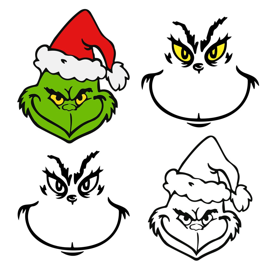 Grinch Face SVG, PNG, Cricut, Grinchy Face Svg, Christmas Svg, Grinch ...