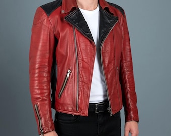 West Germany Retro Leather Jacket | Men's 44R (large) | Moto