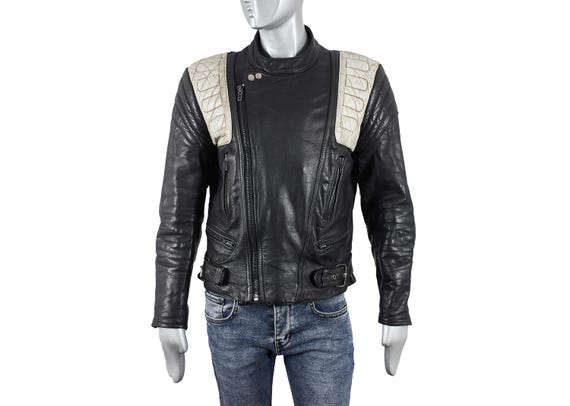 French Army 1970s~80s Motorcycle Leather Jacket Size:96C