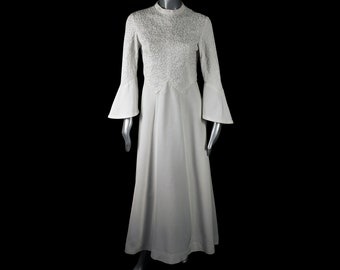 1950s Wedding dress - Maggy Rouff, Modest wedding dress - Haute couture dress, Elven wedding dress - 60s Wedding dress